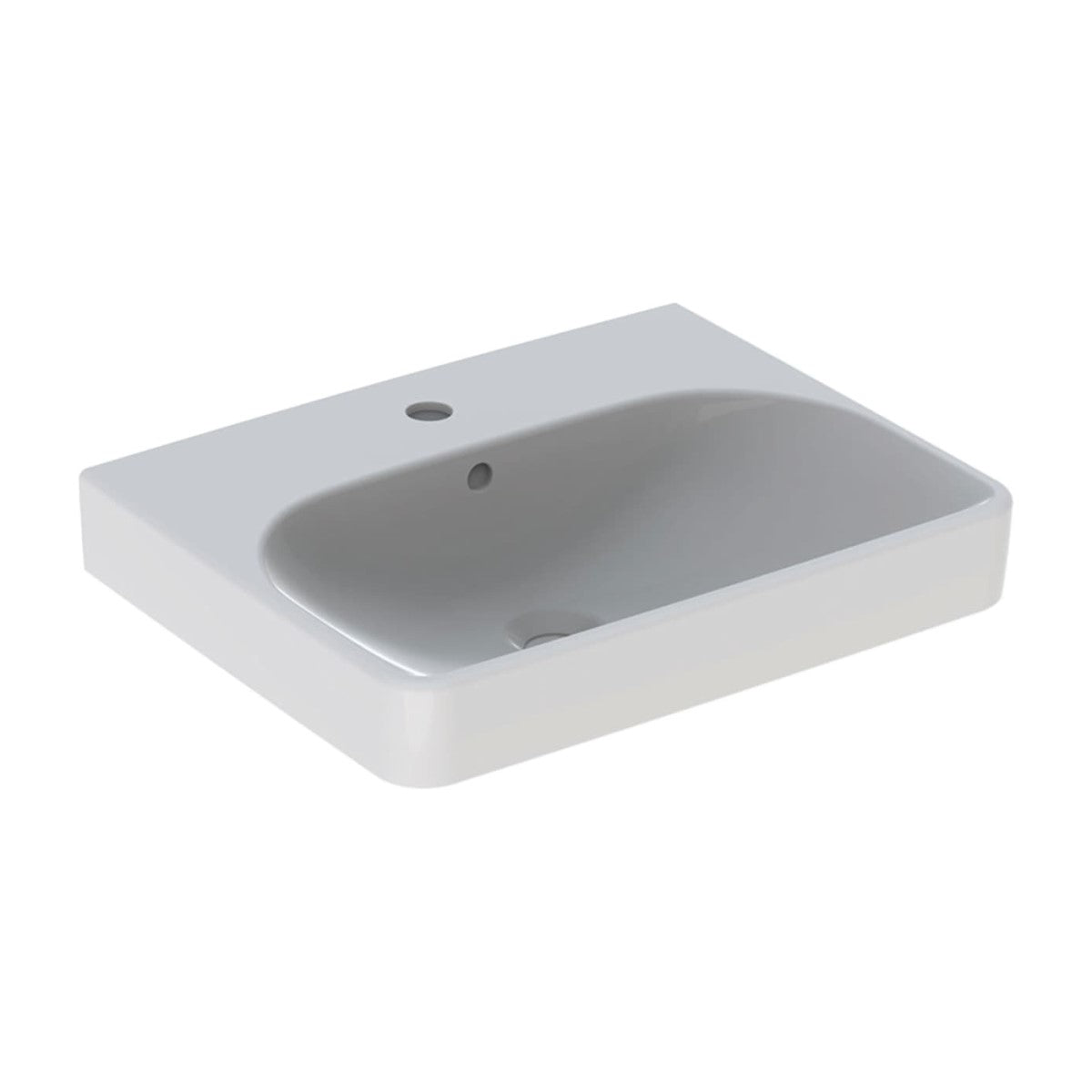 500.259.01.1 Geberit Smyle Square 55 x 44 cm keramični umivalnik z odprtino za armaturo