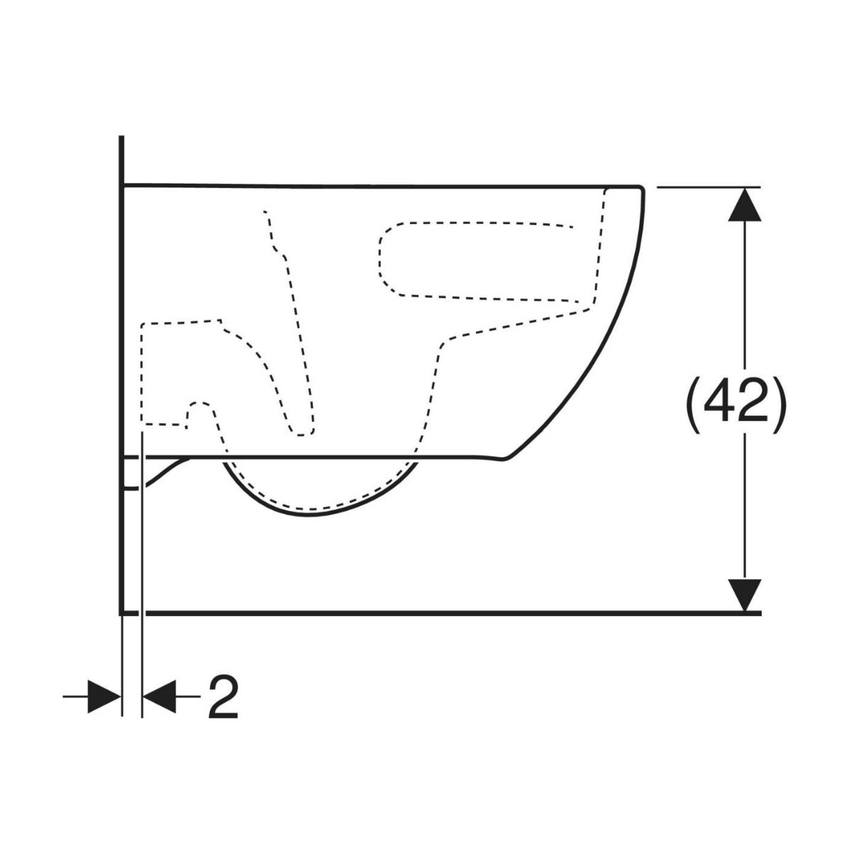 502.717.00.1 Geberit Acanto TurboFlush viseča brezrobna WC školjka