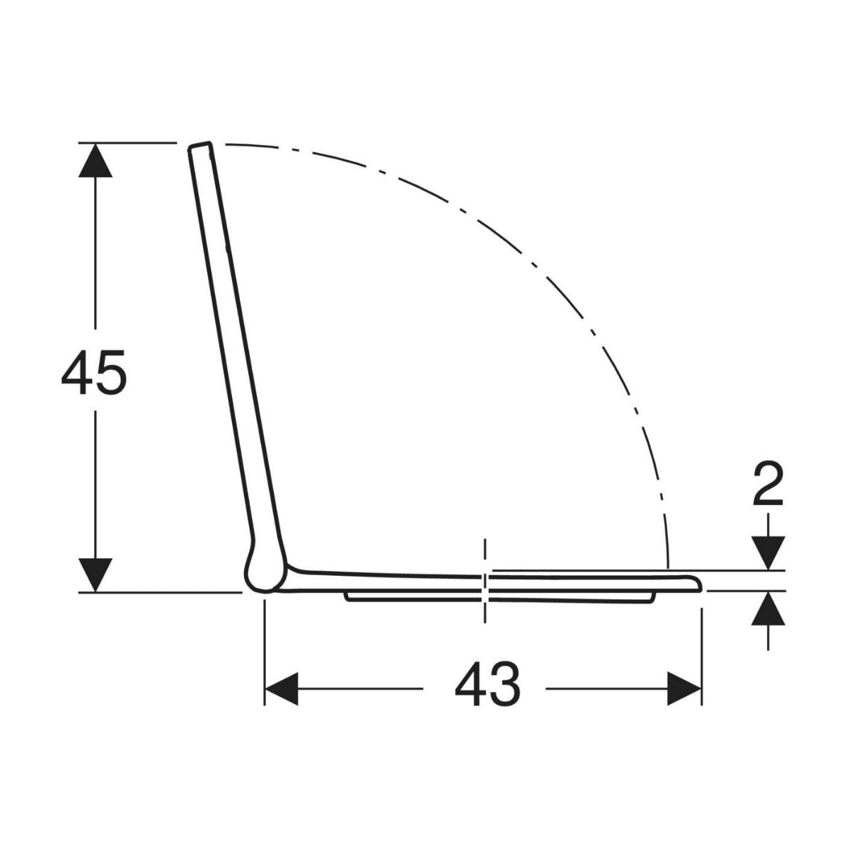 502.719.01.1 Geberit Acanto WC deska s počasnim zapiranjem "Soft Close"