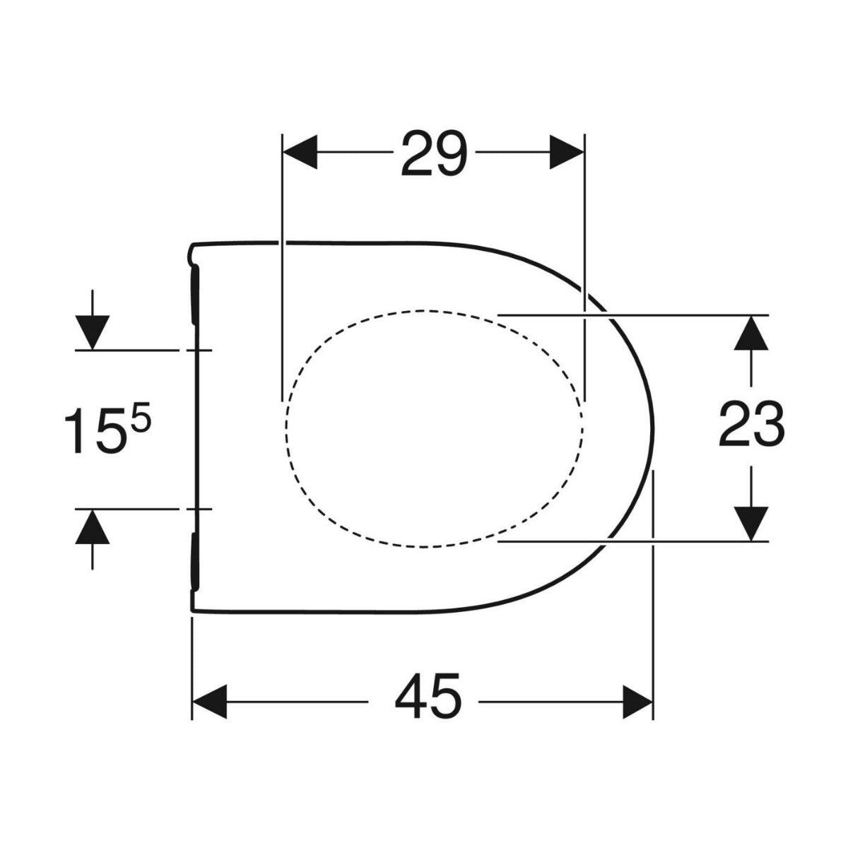 502.719.01.1 Geberit Acanto WC deska s počasnim zapiranjem "Soft Close"