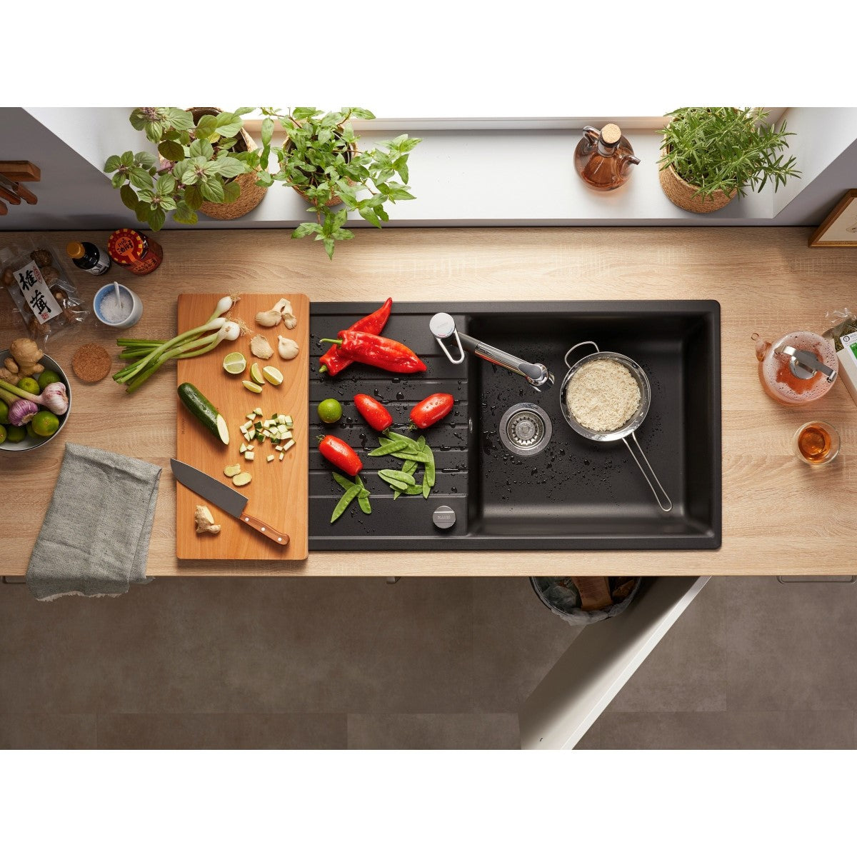 517558 Blanco Zia XL 6 S pomivalno korito iz umetnega kamna