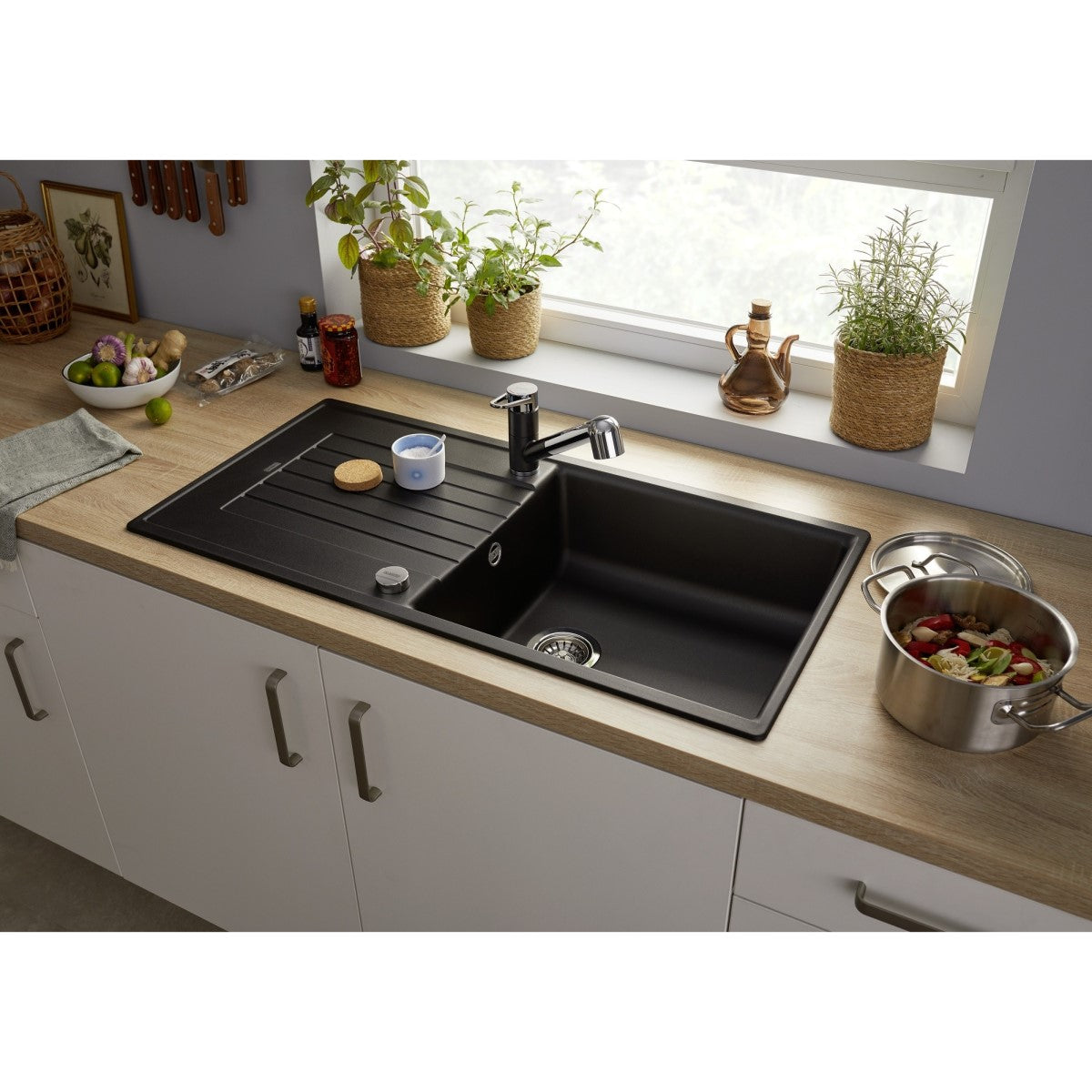 517558 Blanco Zia XL 6 S pomivalno korito iz umetnega kamna