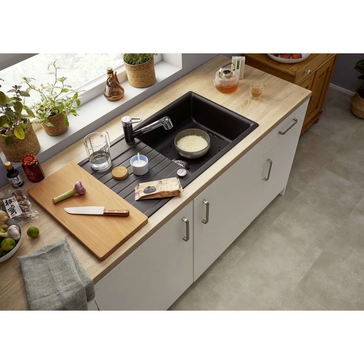 517558 Blanco Zia XL 6 S pomivalno korito iz umetnega kamna