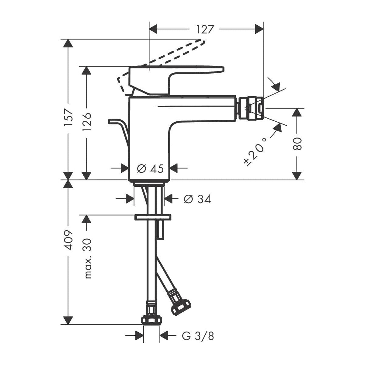 71210670 Hansgrohe Vernis Blend armatura za bide