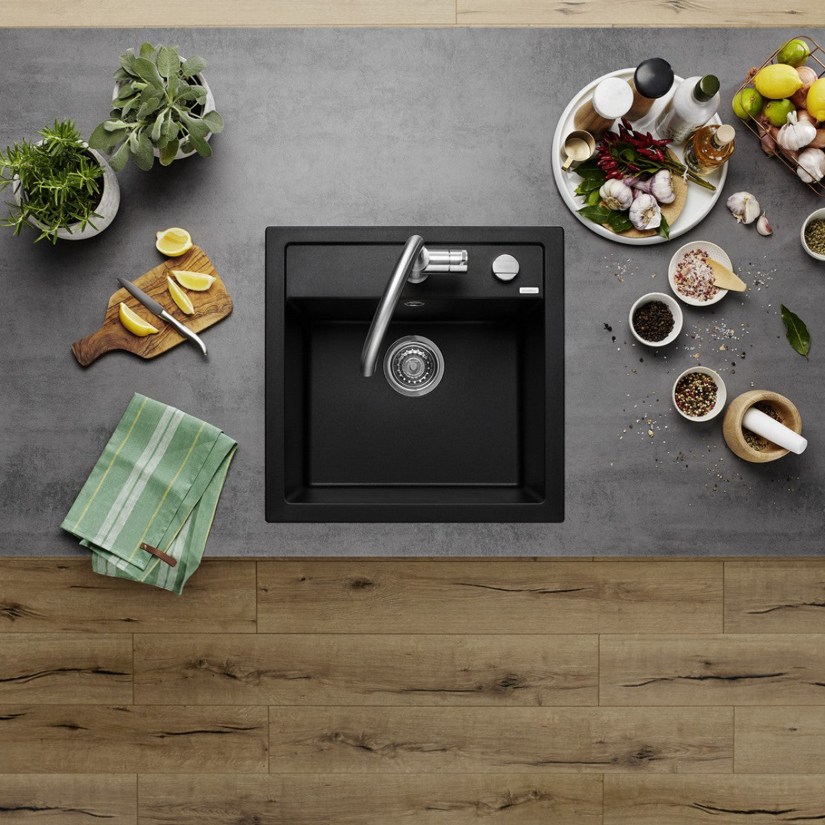 518530 Blanco Dalago 5-F pomivalno korito iz umetnega kamna