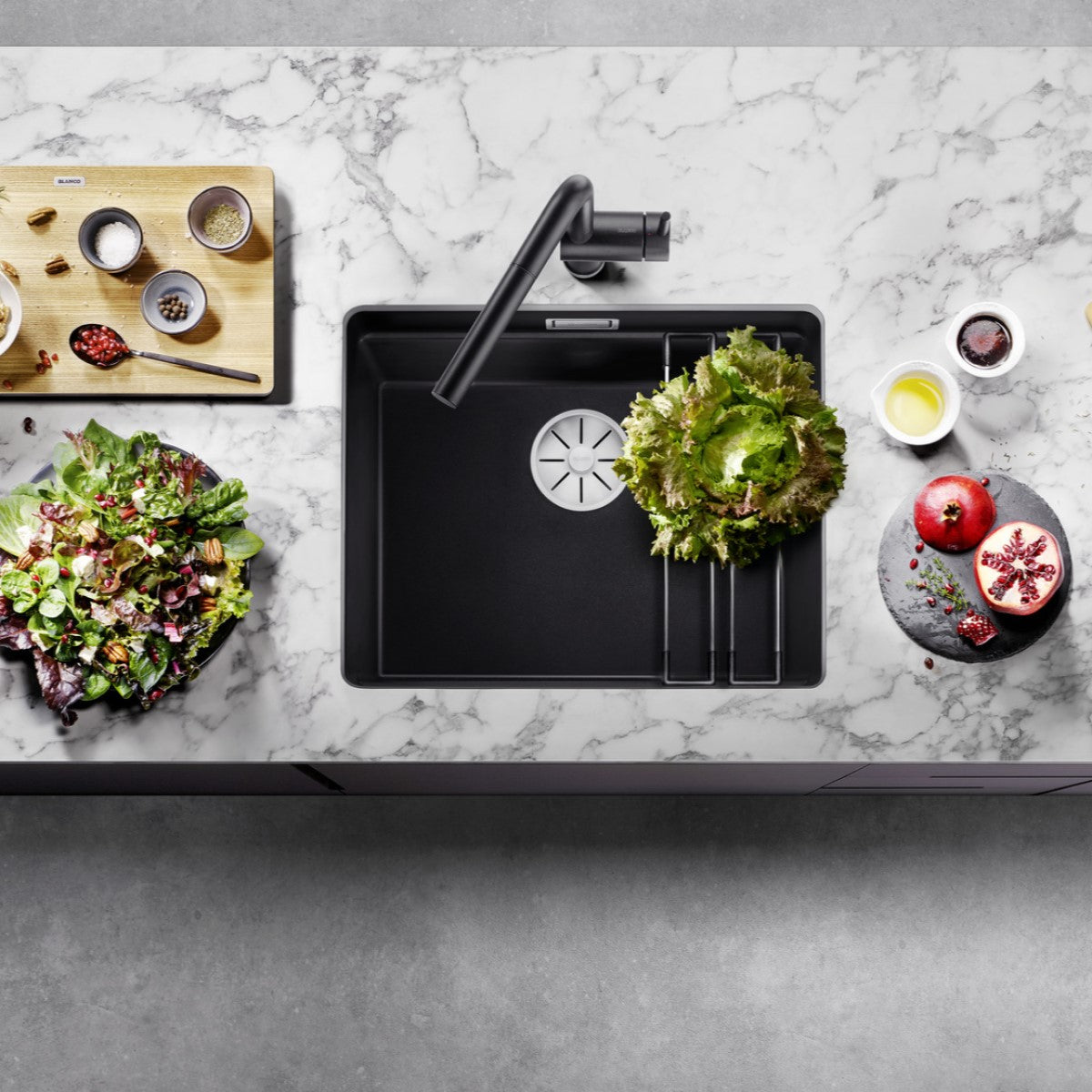 522236 Blanco Etagon 500-U pomivalno korito iz umetnega kamna