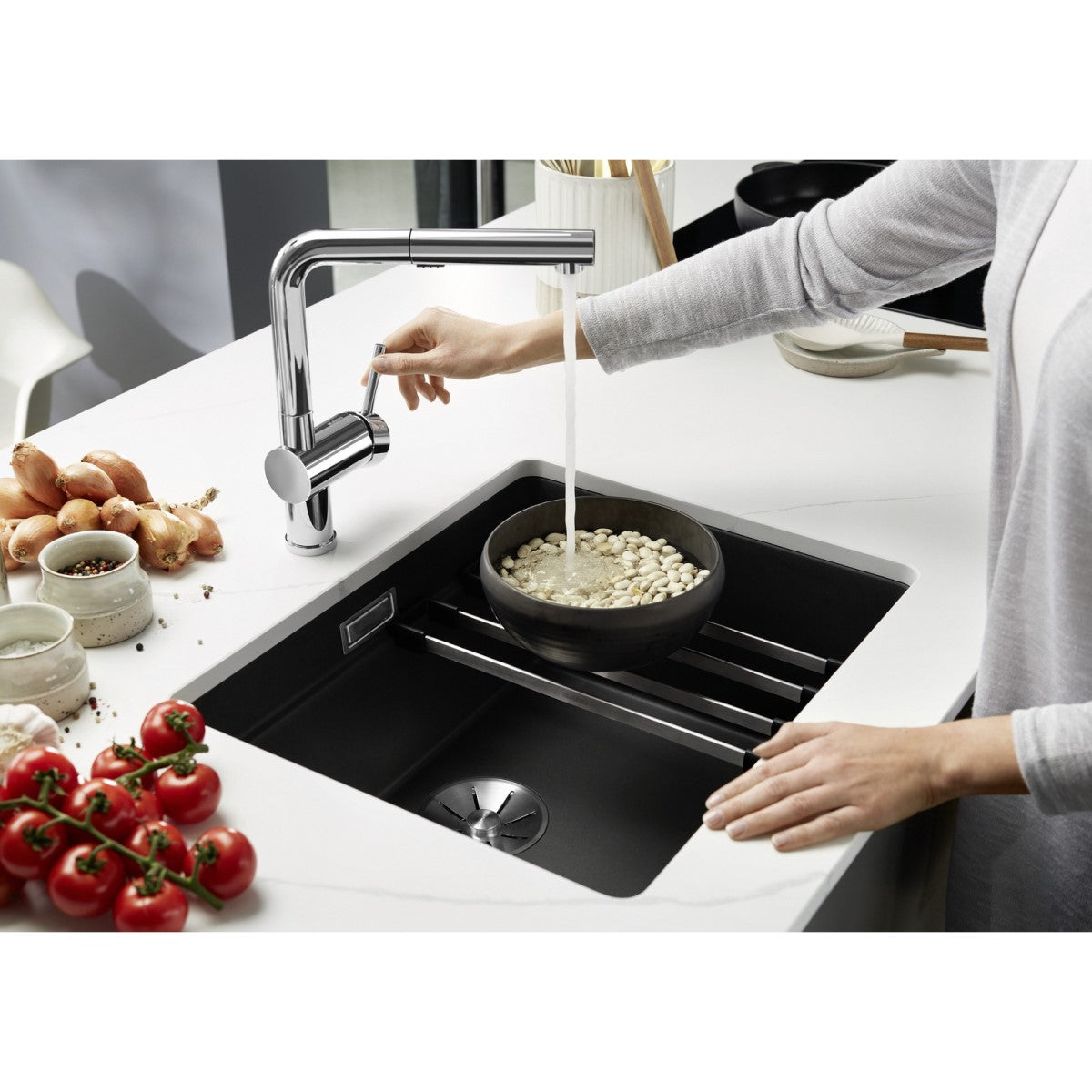 522236 Blanco Etagon 500-U pomivalno korito iz umetnega kamna