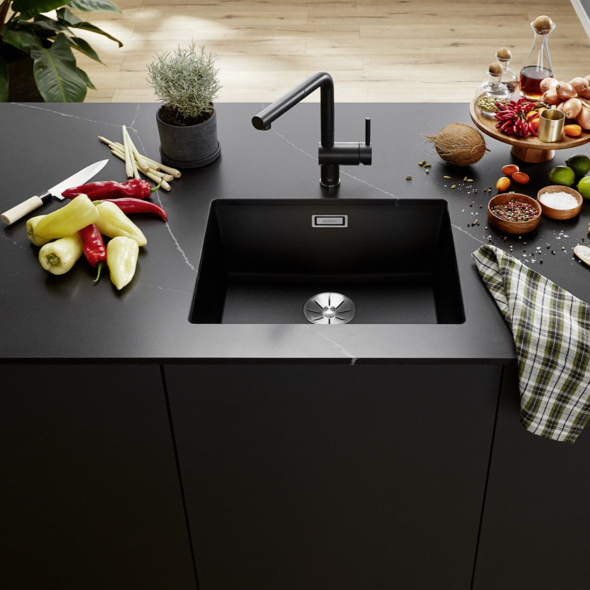 523433 Blanco Subline 500-U pomivalno korito iz umetnega kamna