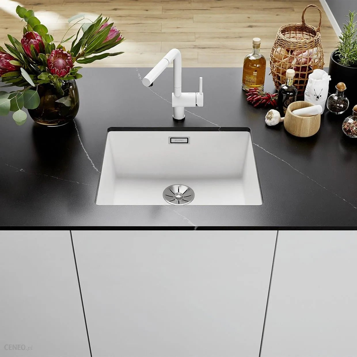 523436 Blanco Subline 500-U pomivalno korito iz umetnega kamna