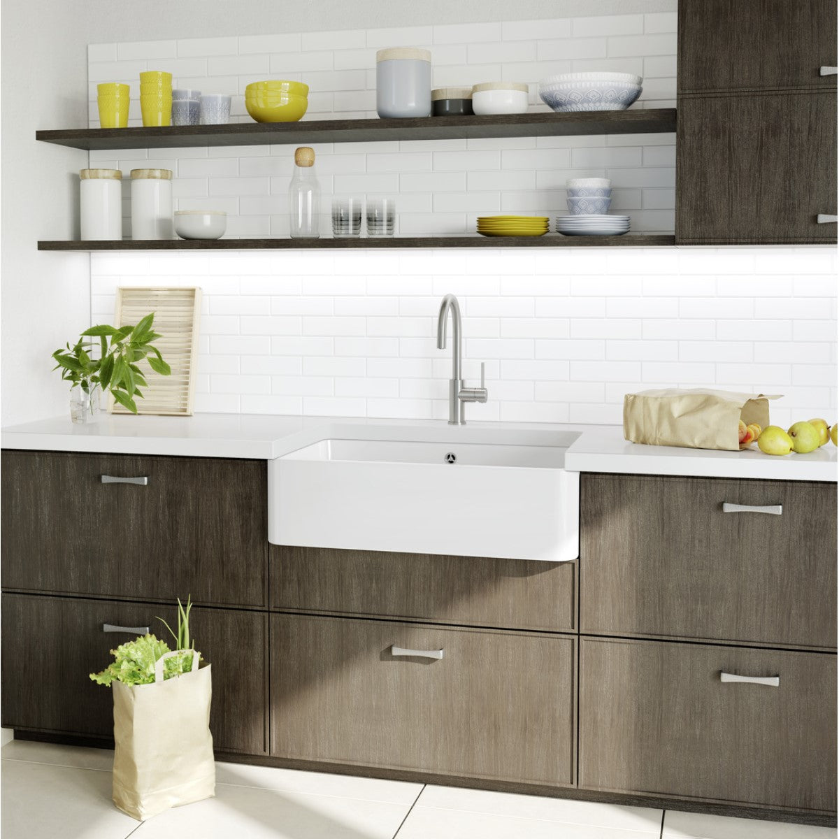 525163 Blanco Villae Farmhouse Single pomivalno korito iz keramike