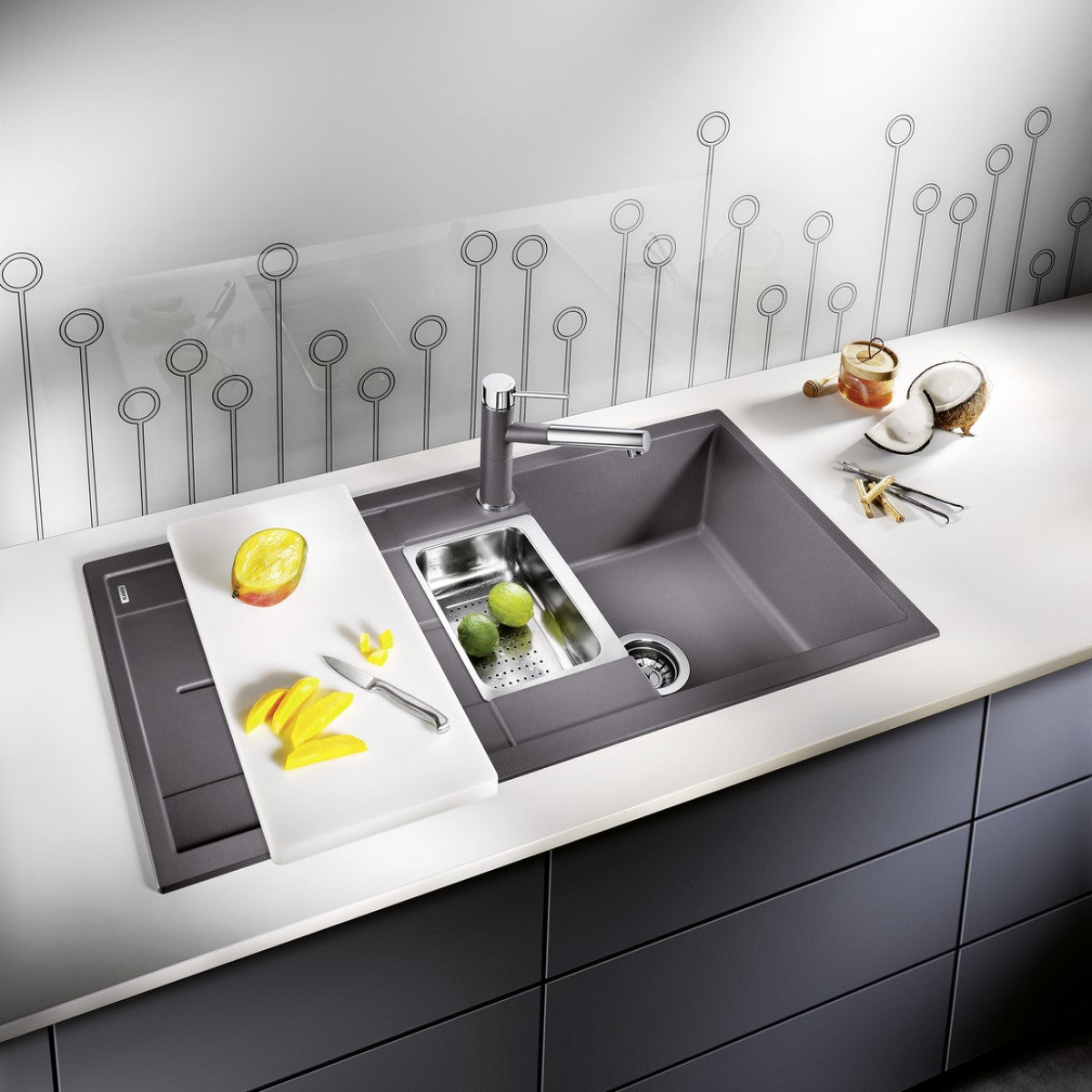 525927 Blanco Metra 6 S pomivalno korito iz umetnega kamna