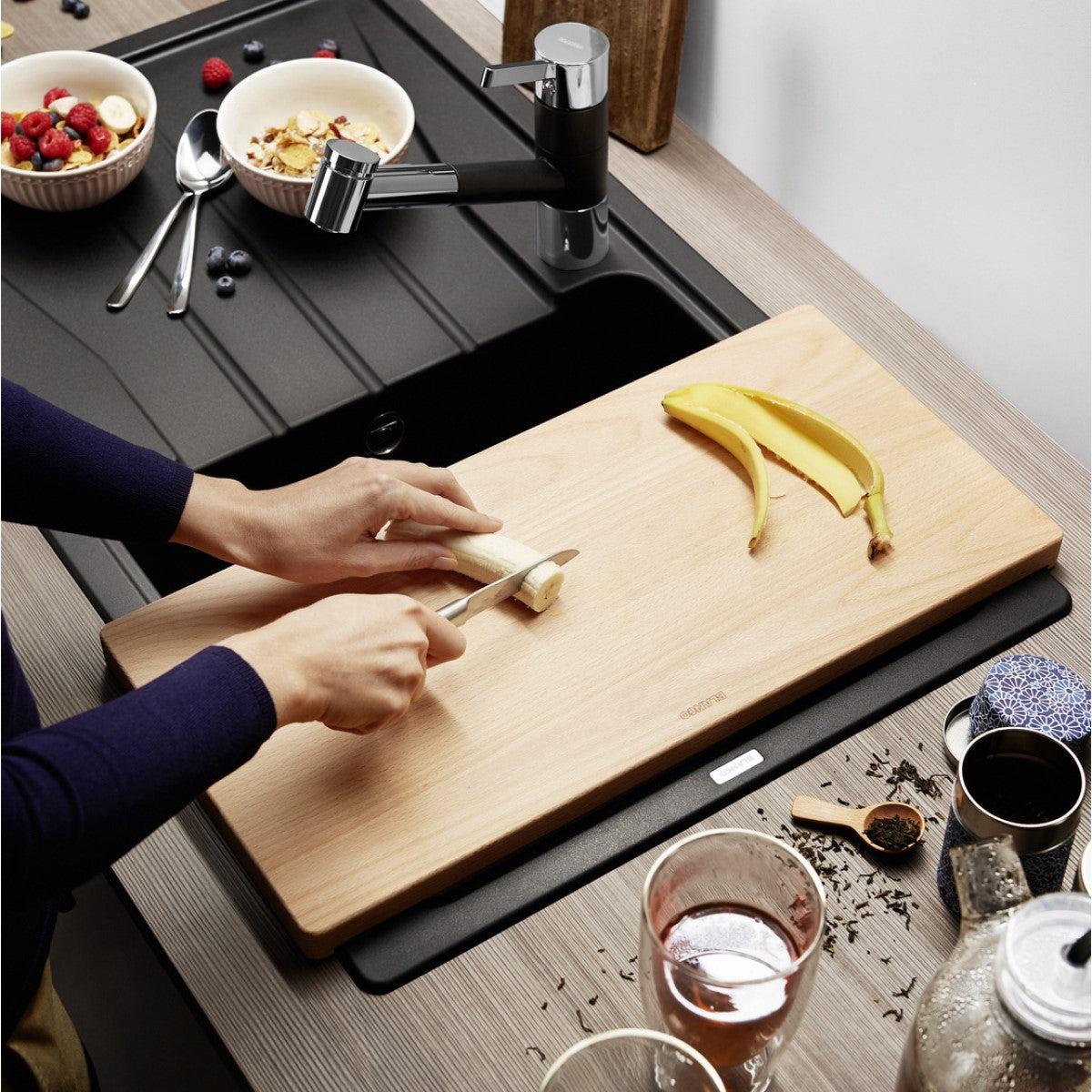 525972 Blanco Sona 5 S pomivalno korito iz umetnega kamna