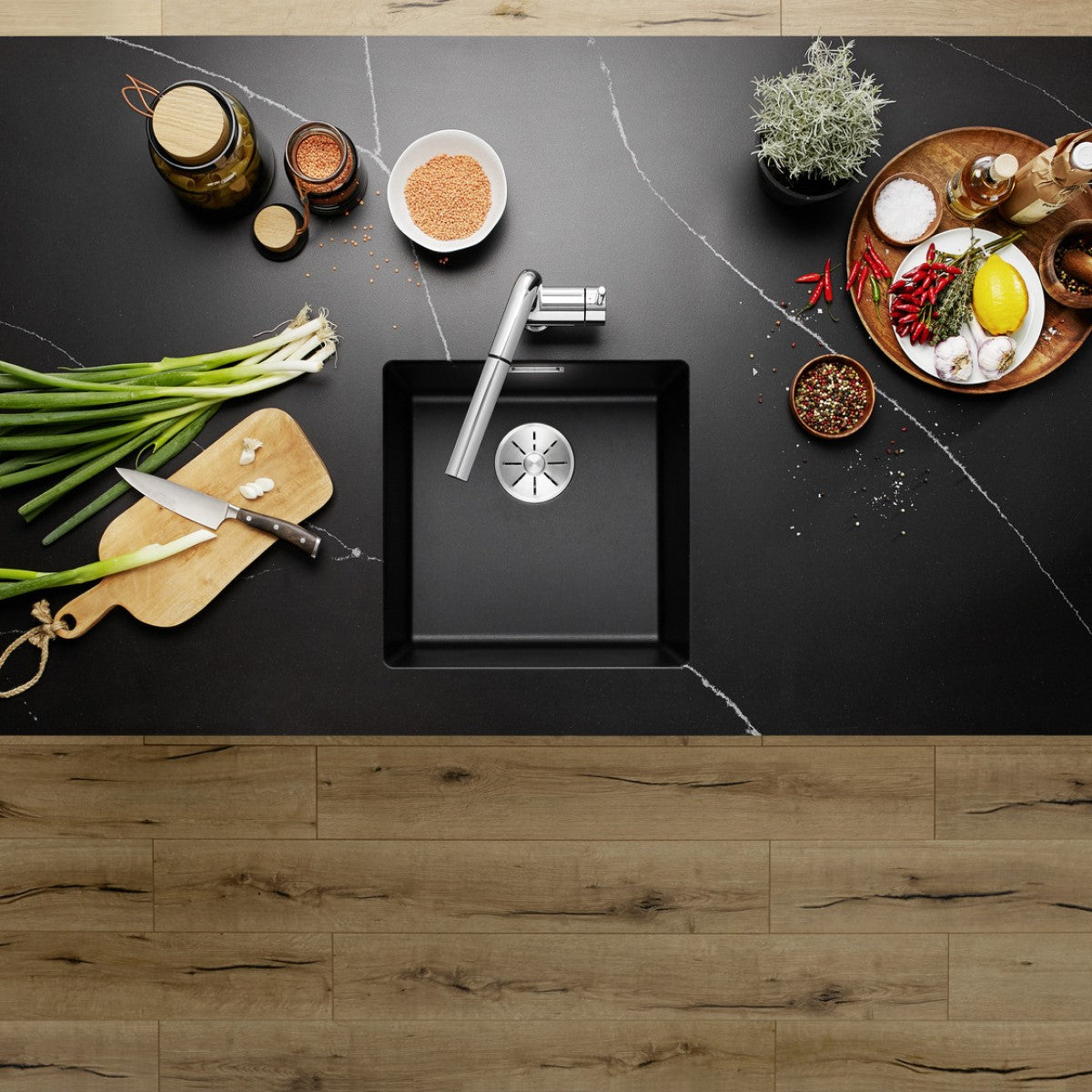 525990 Blanco Subline 400-U pomivalno korito iz umetnega kamna