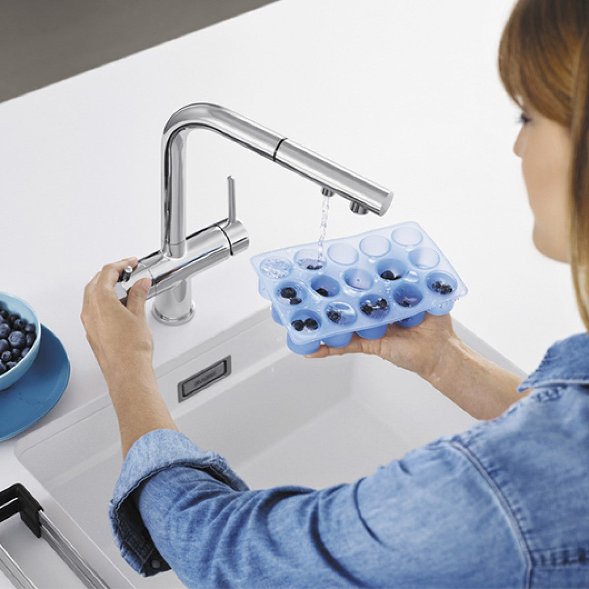 526158 Blanco Fontas-S II Filter črna izvlečna kuhinjska armatura s priključkom za vodni filter