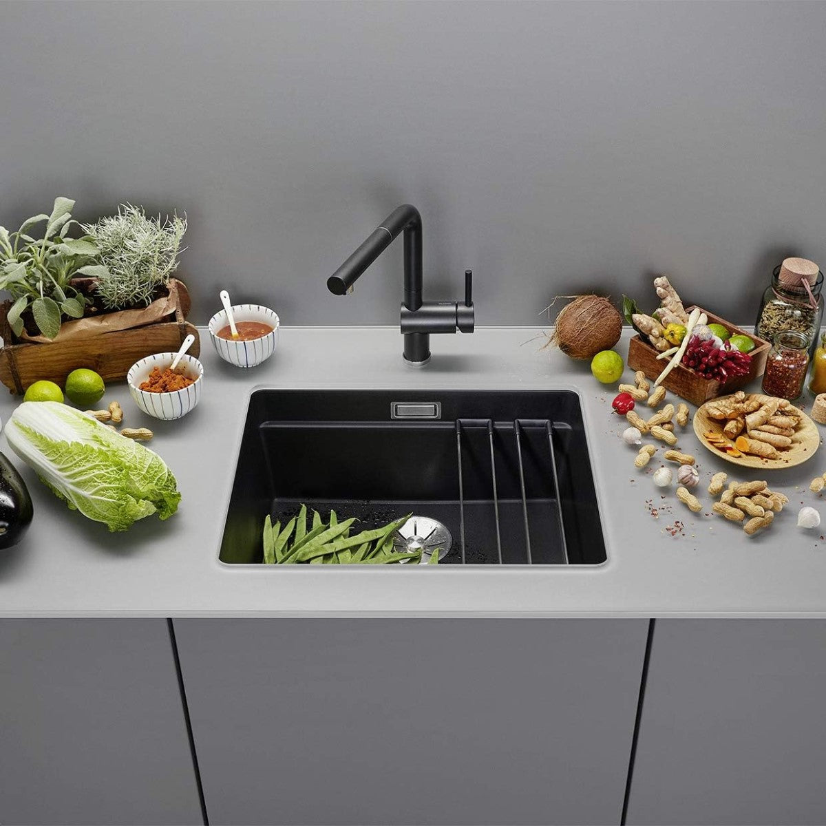 526349 Blanco Etagon 500-F pomivalno korito iz umetnega kamna