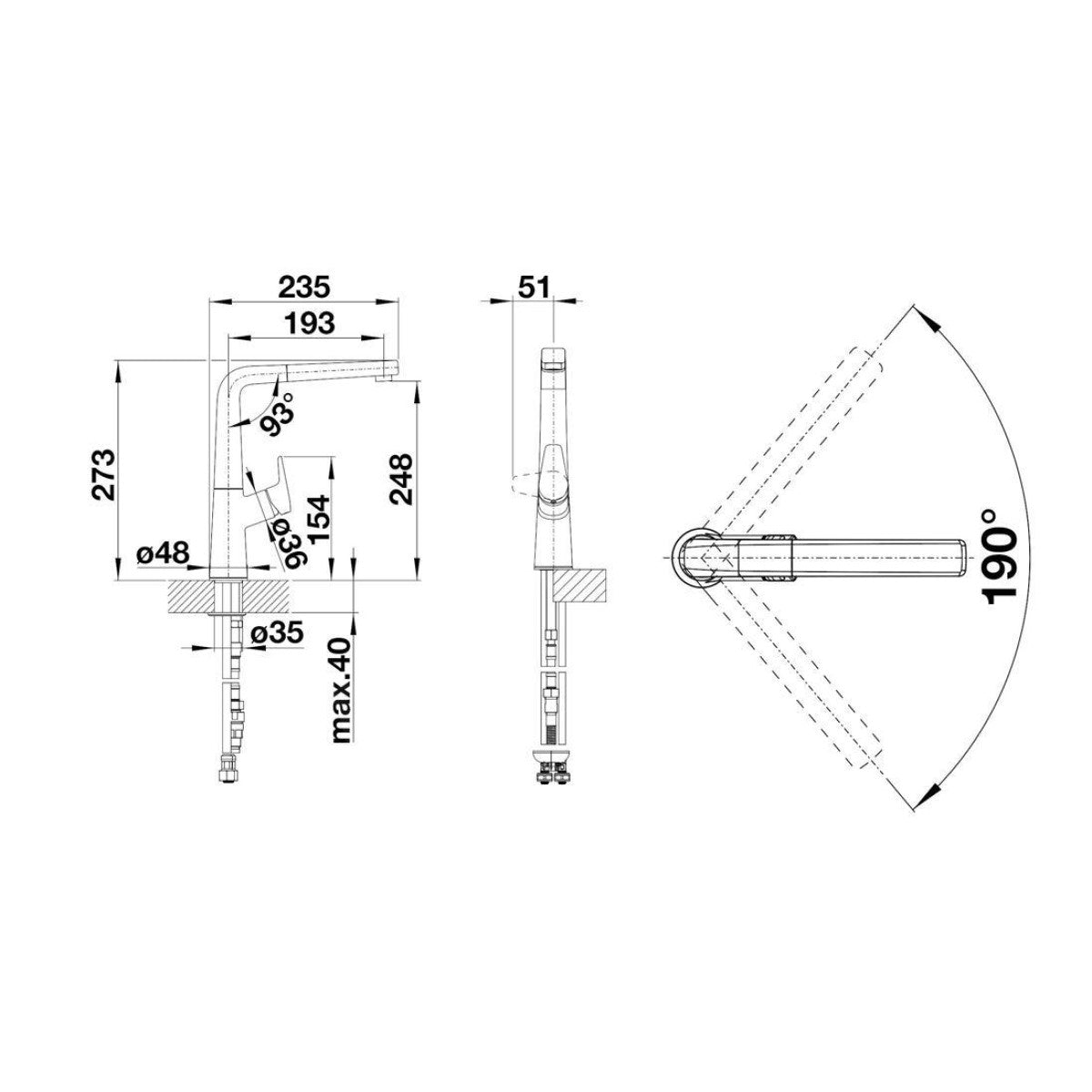 526928 Blanco Avona-S izvlečna kuhinjska armatura