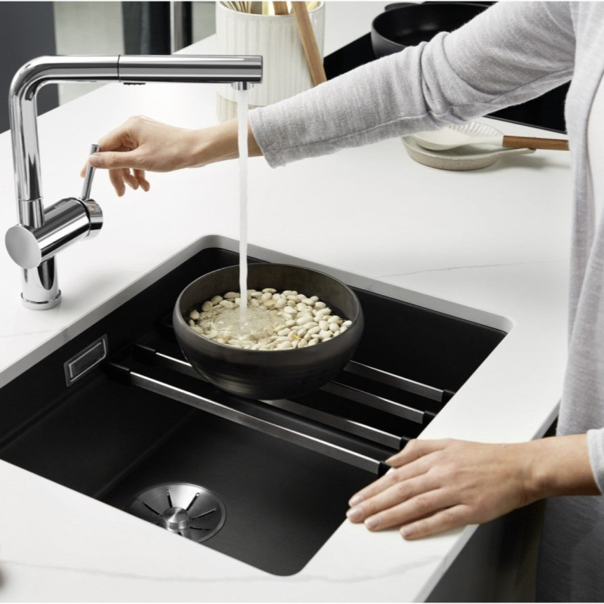 527258 Blanco Etagon 500-U pomivalno korito iz umetnega kamna