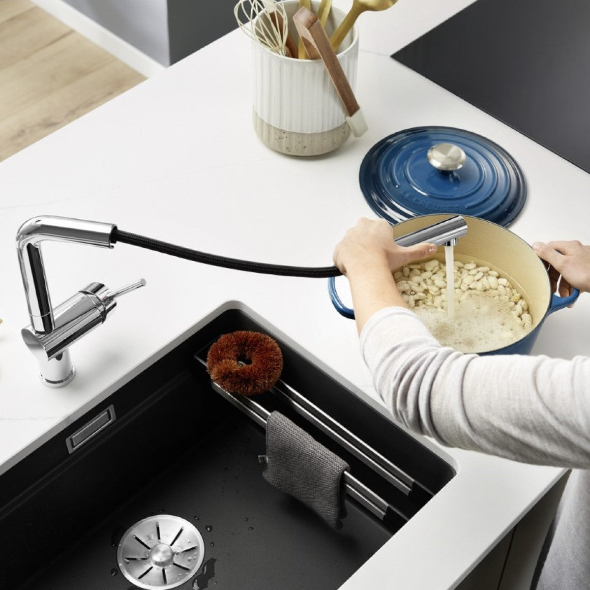 527258 Blanco Etagon 500-U pomivalno korito iz umetnega kamna