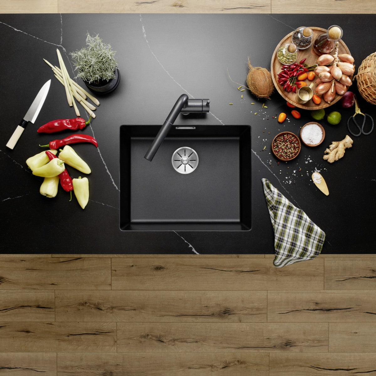 527353 Blanco Subline 500-U pomivalno korito iz umetnega kamna