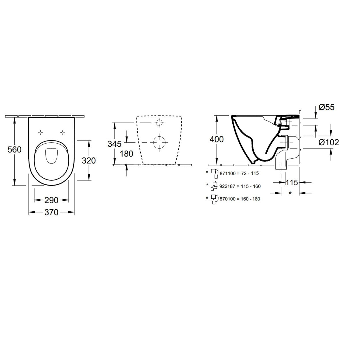 5602R001 Villeroy & Boch Subway 2.0 stoječa WC školjka