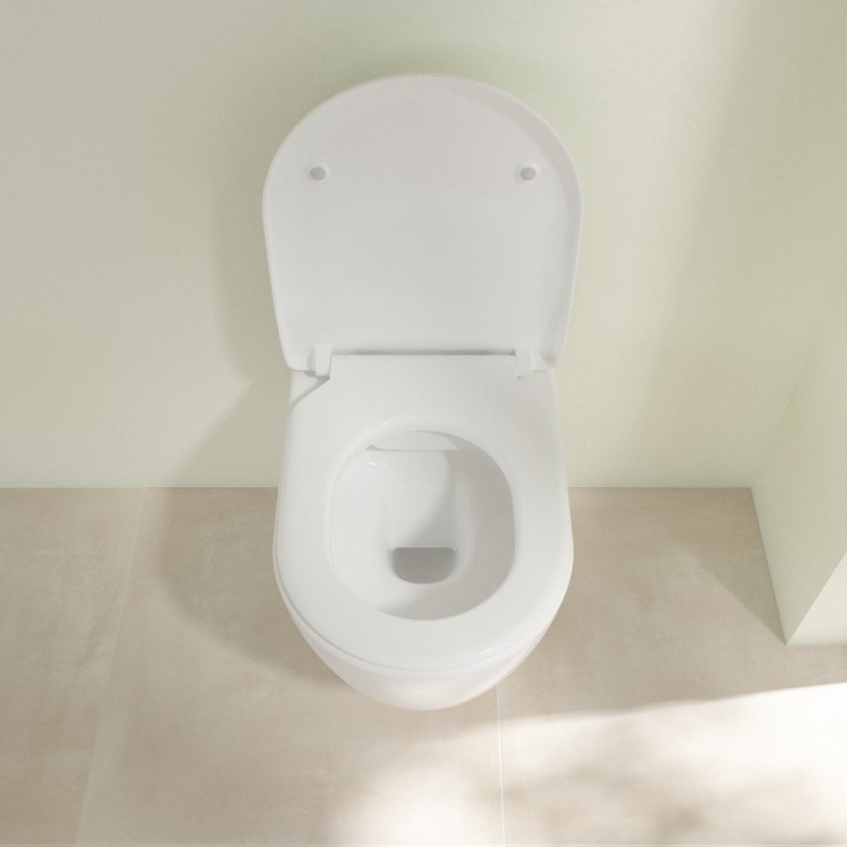 5656HRRW Villeroy & Boch Avento Combi-Pack CeramicPlus viseča brezrobna WC školjka z WC desko s počasnim zapiranjem