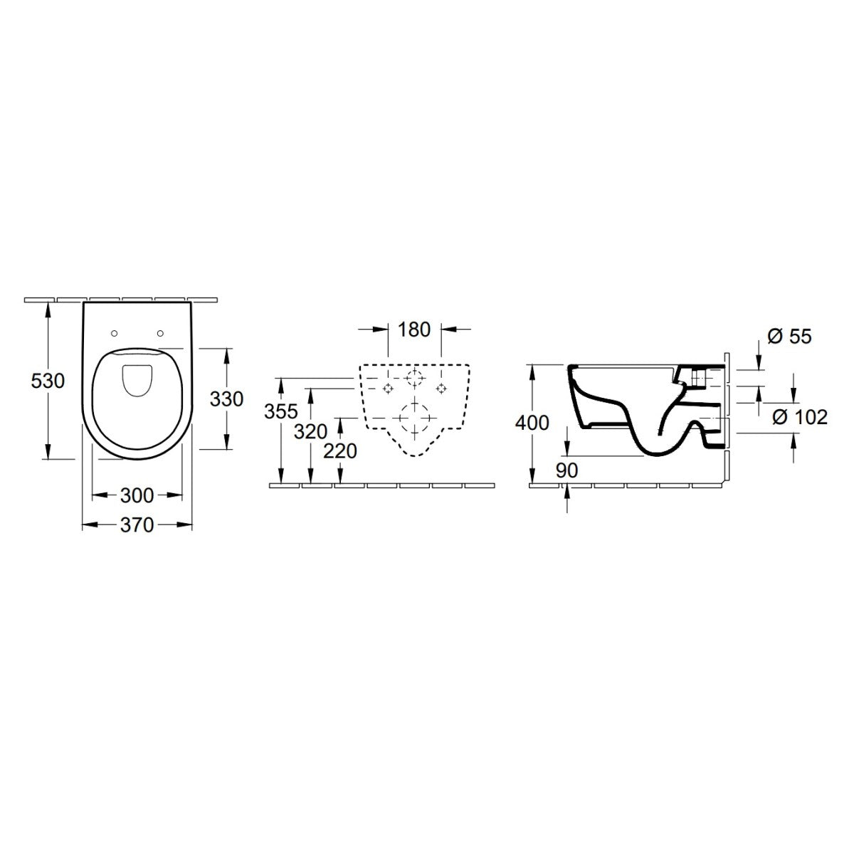 5656RSR1 Villeroy & Boch Avento Combi-Pack CeramicPlus viseča brezrobna WC školjka z WC desko s počasnim zapiranjem