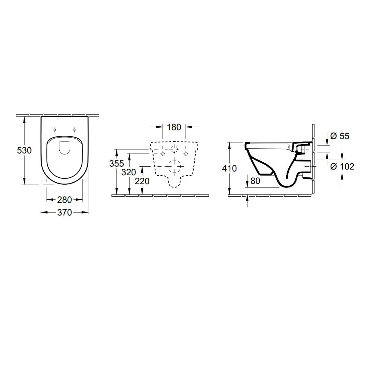 5684HR01 Villeroy & Boch Architectura Combi-Pack viseča brezrobna WC školjka z WC desko s počasnim zapiranjem