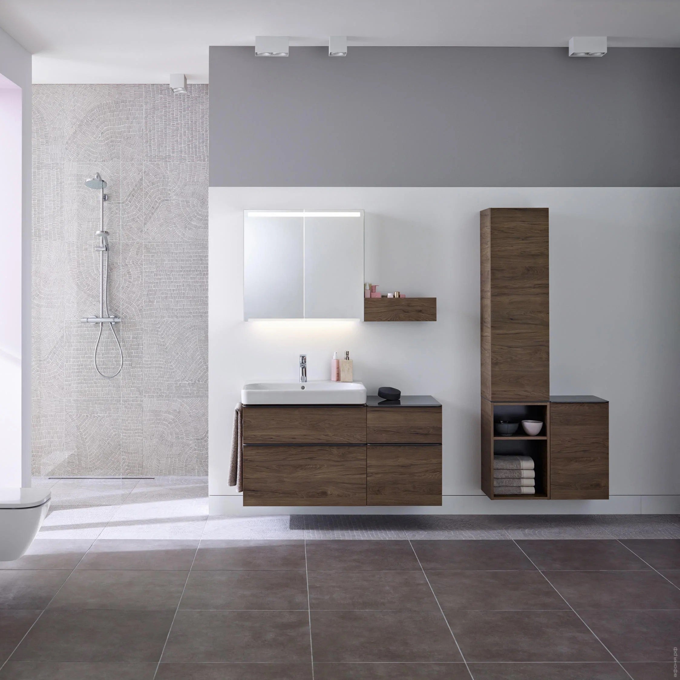 500.360.JR.1 Geberit Smyle Square 36 x 30 cm leva izvedba nizka stranska omarica