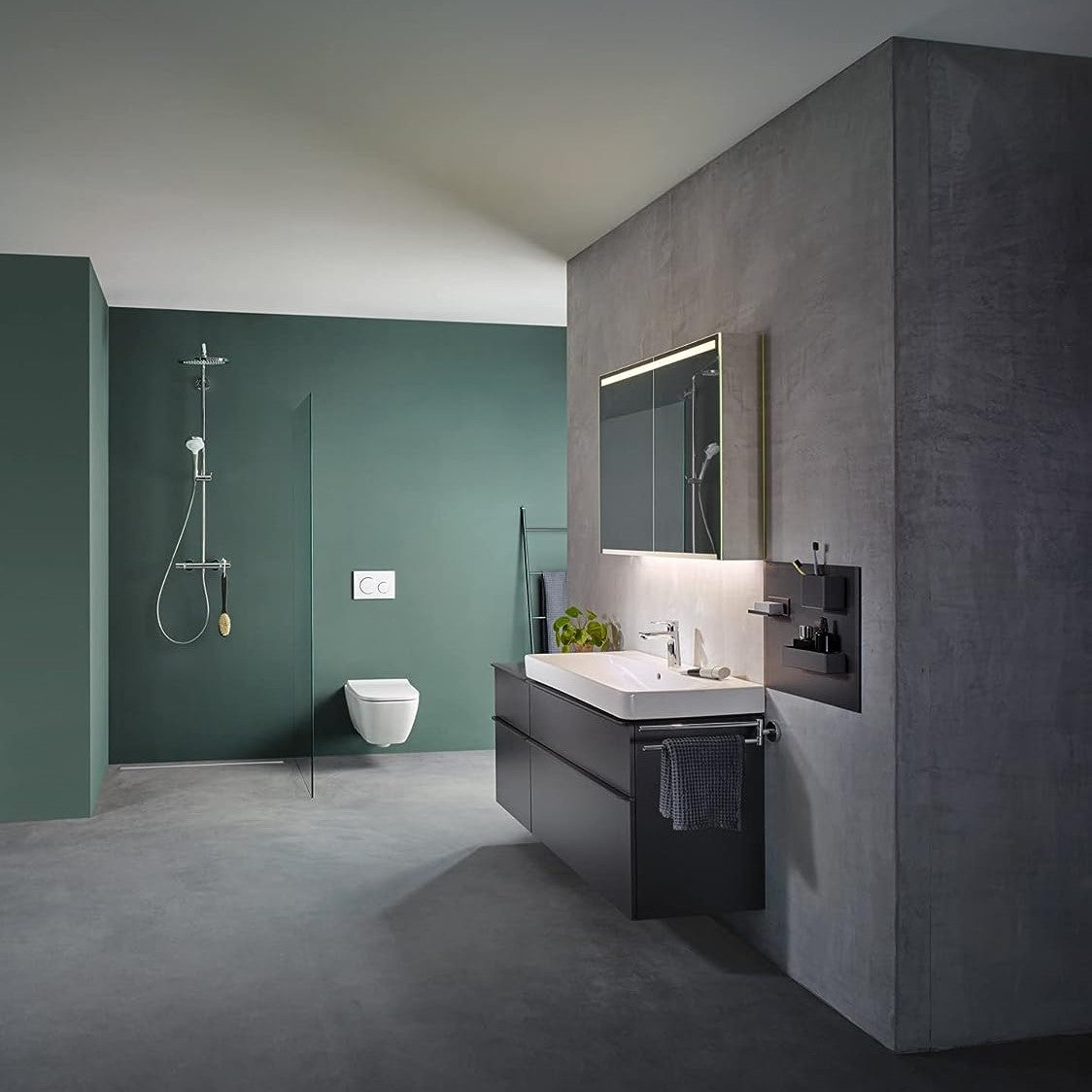 500.354.JK.1 Geberit Smyle Square 88 x 47 cm omarica za umivalnik