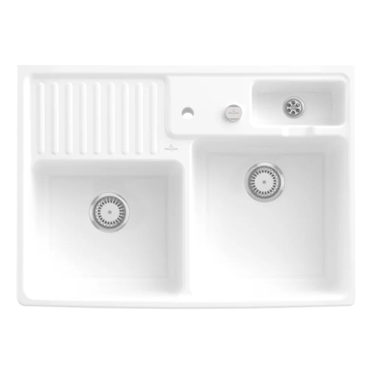 632392R1 Villeroy & Boch CeramicPlus 89,5 x 63 cm dvojno keramično pomivalno korito