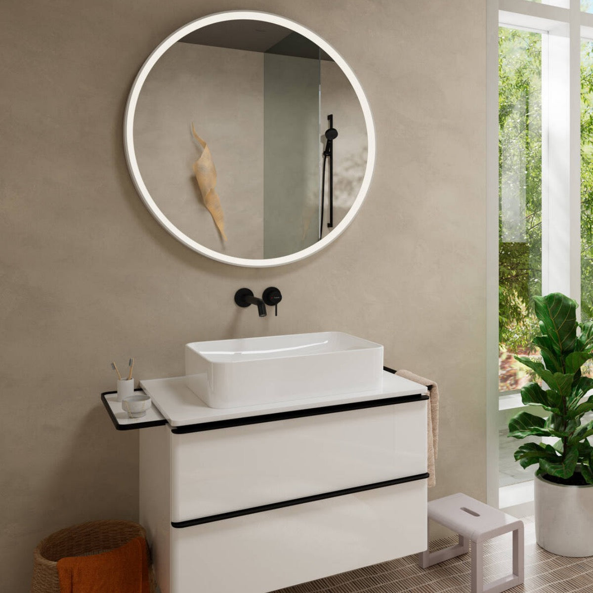 73351670 Hansgrohe Tecturis S EcoSmart+ podometna armatura za umivalnik črna