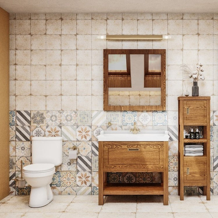 7802-003-0001 Vitra Ricordi 80 x 53 cm keramični umivalnik z odprtino za armaturo retro izgleda