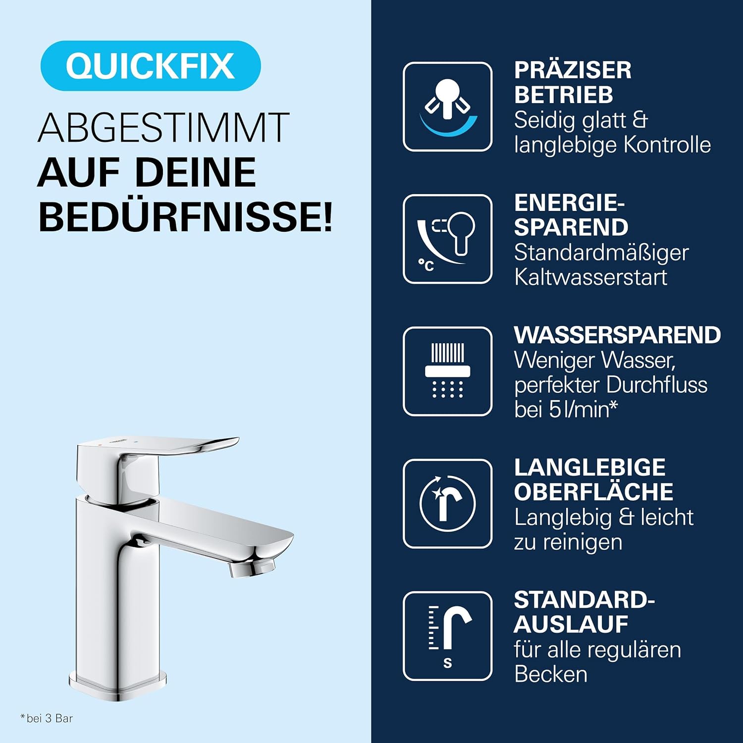 1018610000 Grohe Dice Cold Start armatura za umivalnik