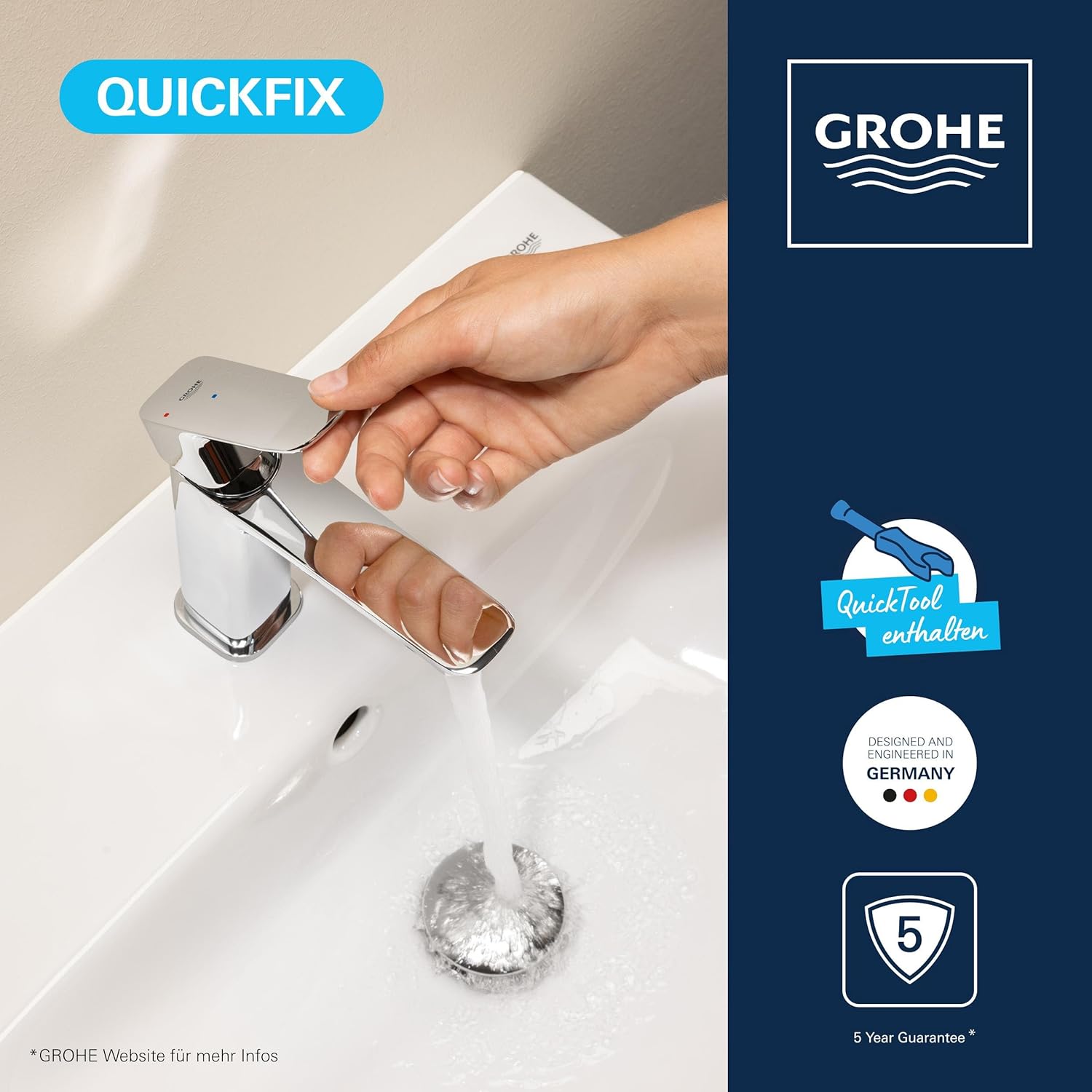 1018360000 Grohe Dice Cold Start armatura za umivalnik