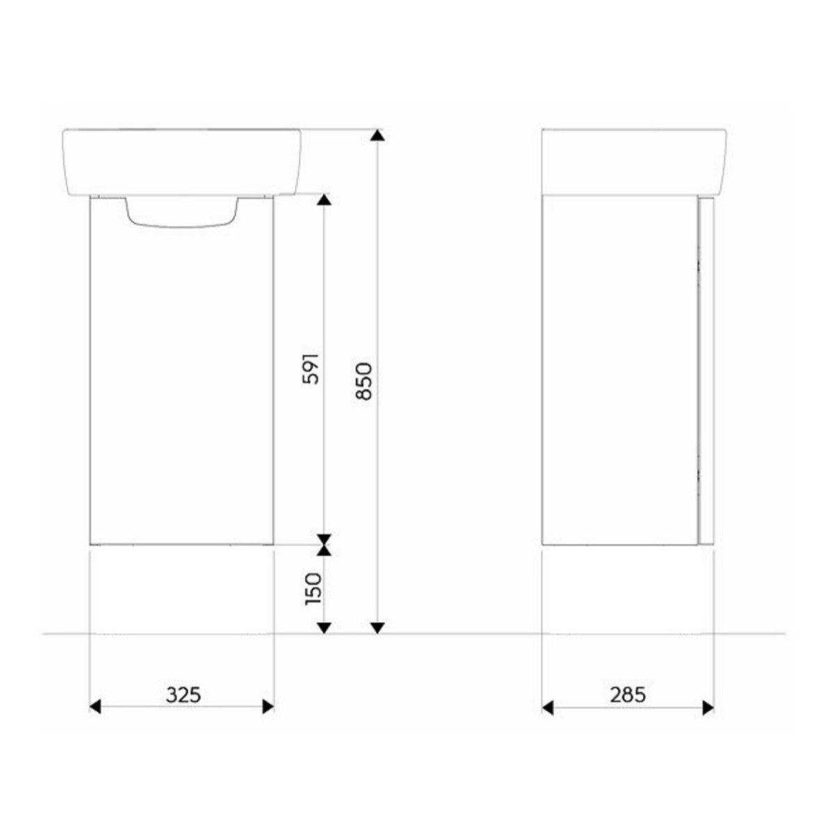 89541000 Kolo Rekord 32,5 x 28,5 cm omarica za umivalnik