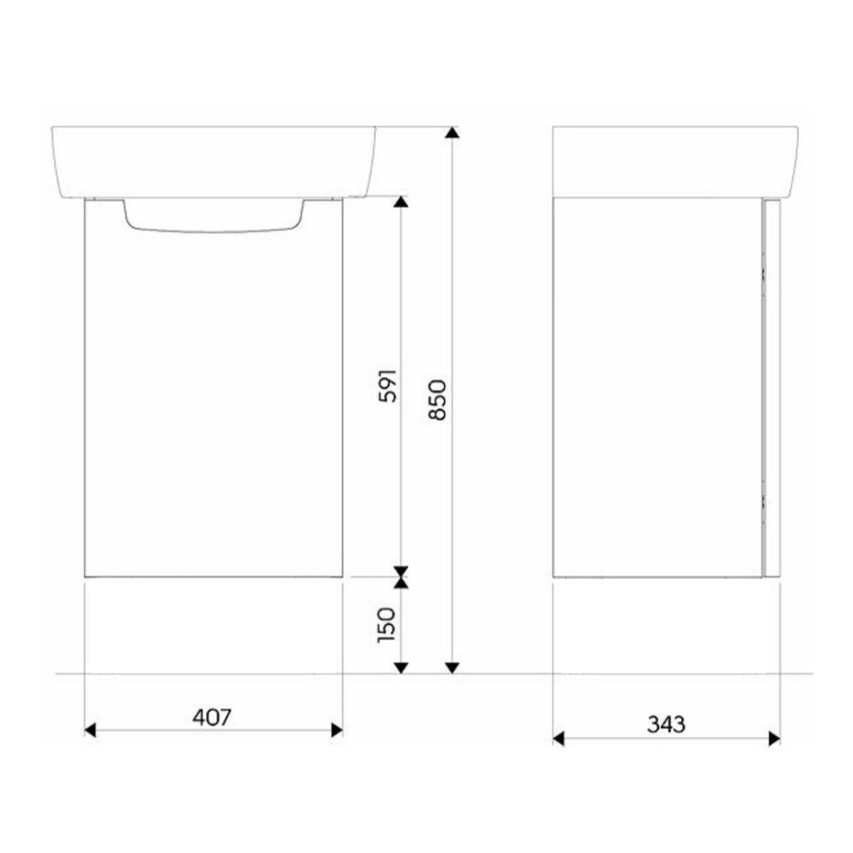89543000 Kolo Rekord 40,7 x 34 cm omarica za umivalnik