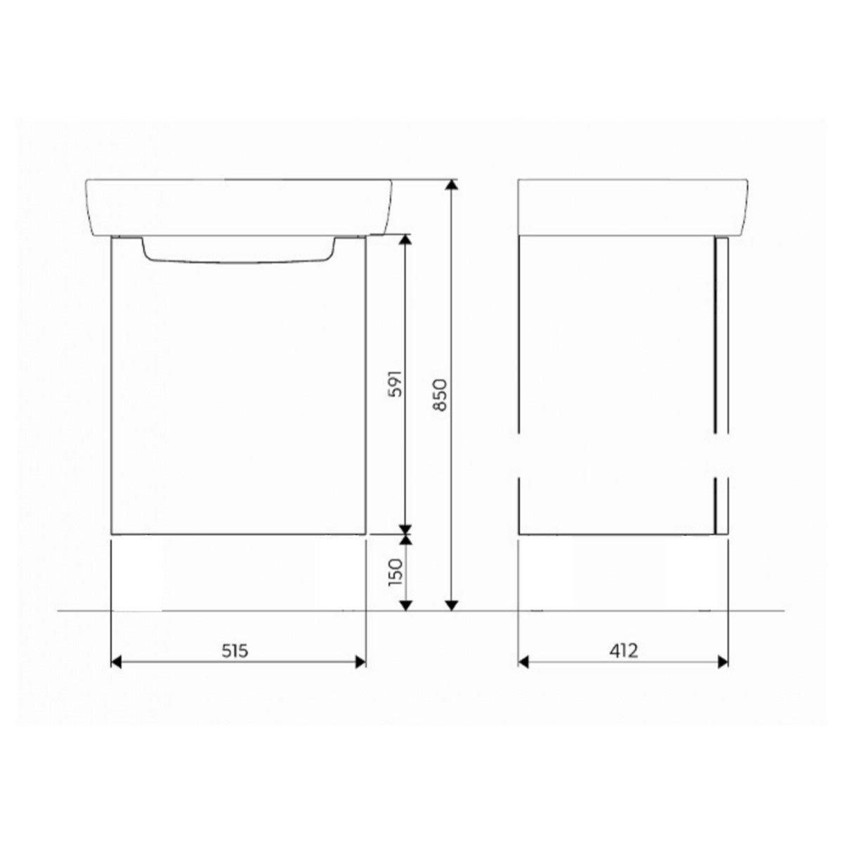 89545000 Kolo Rekord 51,5 x 41 cm omarica za umivalnik