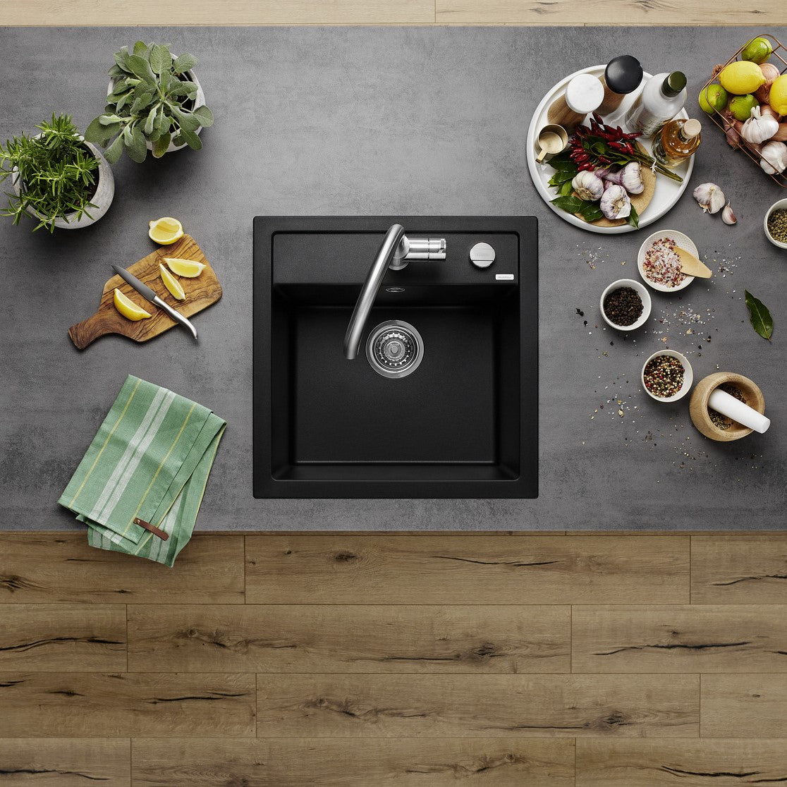 525871 Blanco Dalago 5 pomivalno korito iz umetnega kamna