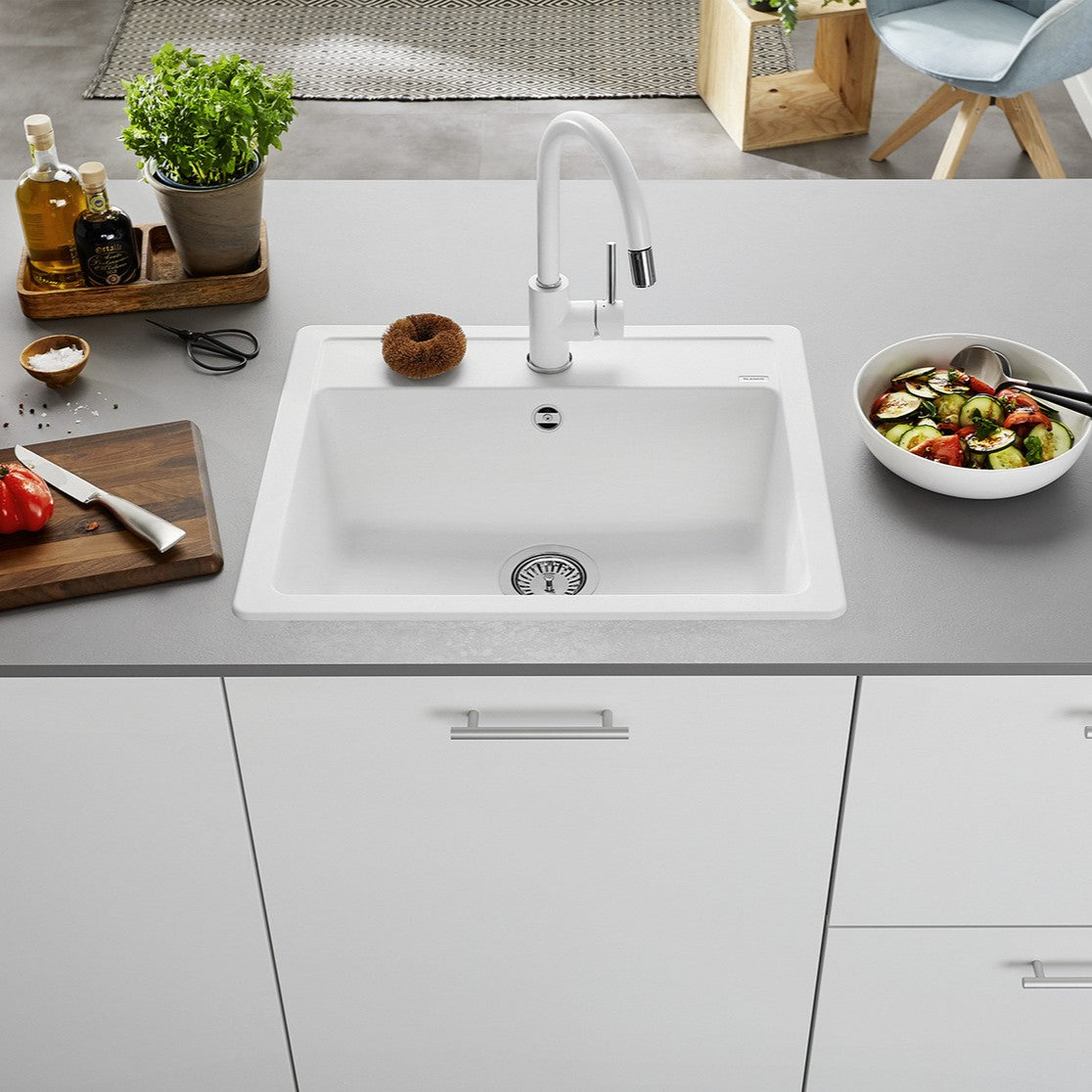 521457 Blanco Mida-S vrtljiva izvlečna kuhinjska armatura