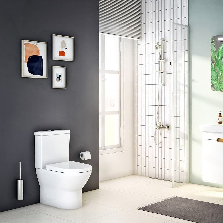 9859-003-7202 Vitra Integra talna brezrobna WC školjka monoblok z WC desko s počasnim zapiranjem
