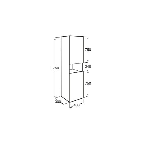 A857636510 Roca ONA 175 x 40 x 30 cm visoka stranska omara