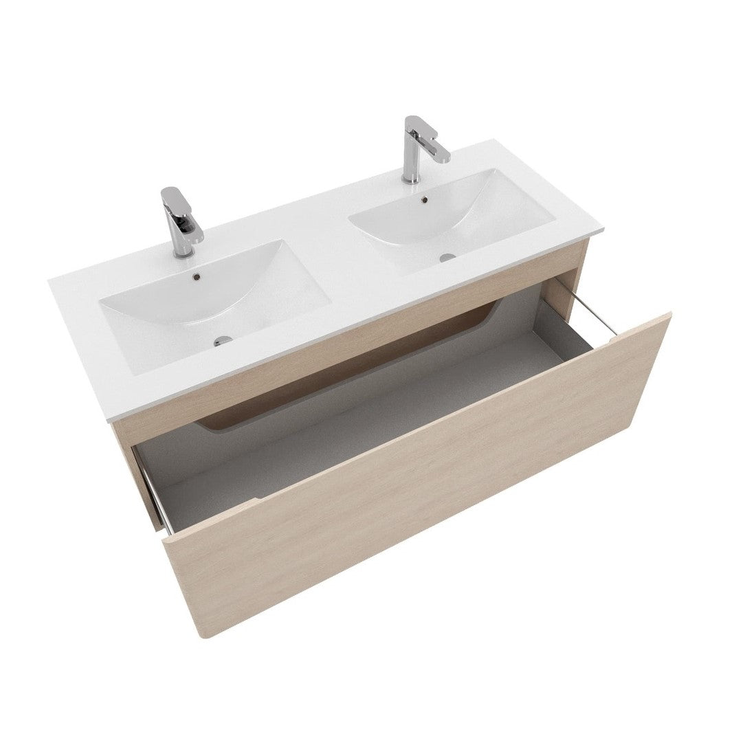 ANCONA2120DVB Naturel Ancona 120 x 46 cm dvojni umivalnik z omarico