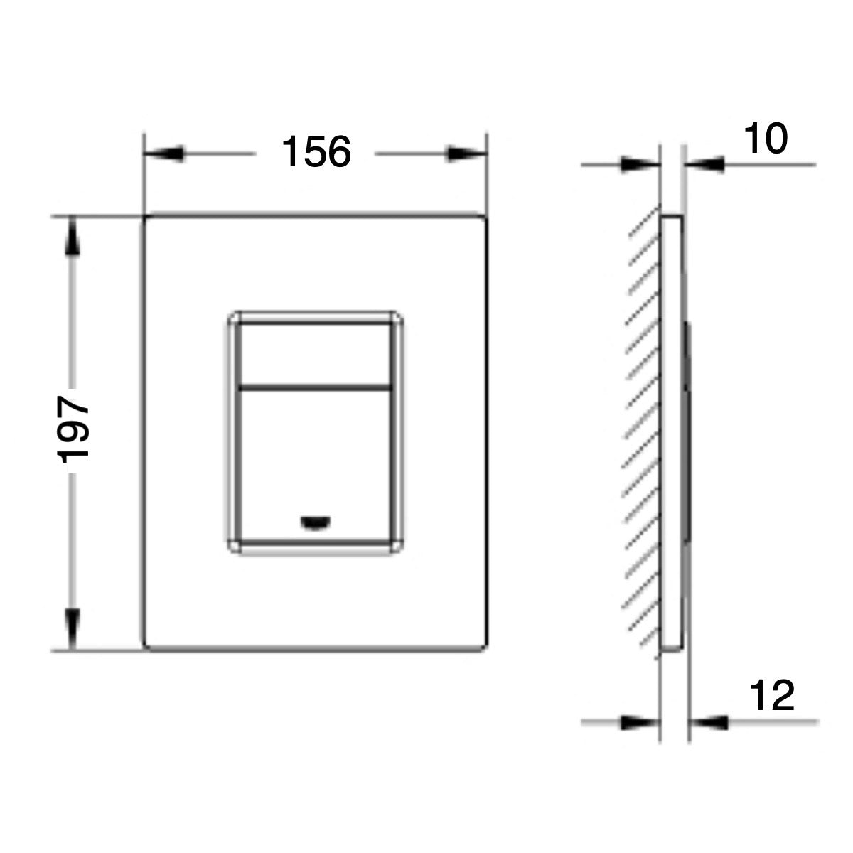 38732KV0 Grohe Skate Cosmopolitan aktivirna tipka črna