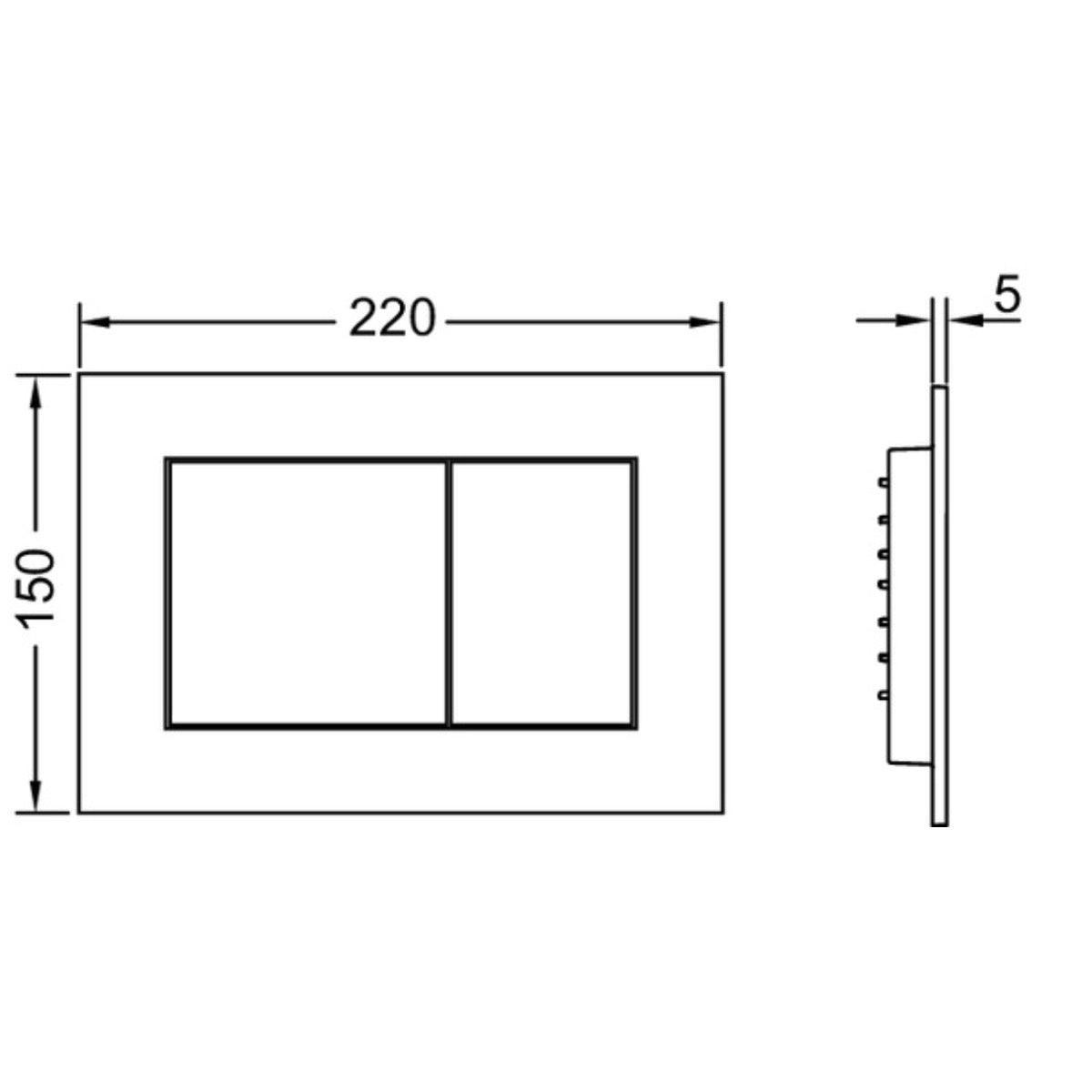 9240407 TECE Now aktivirna tipka črna z mat zaključkom