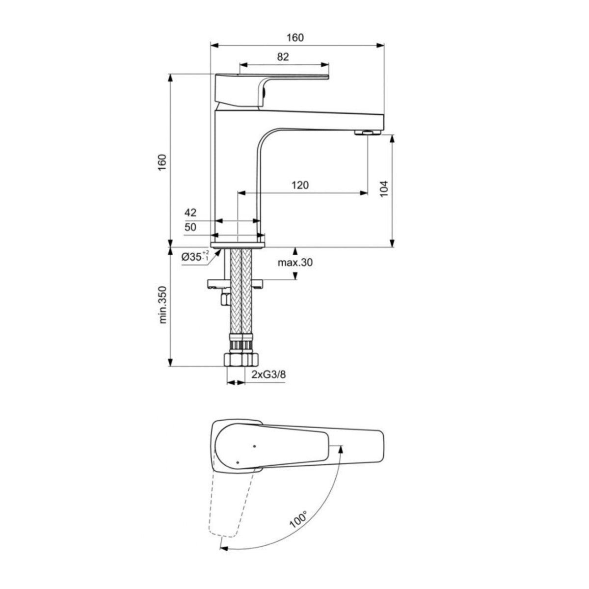 BC223AA Ideal Standard Esla ColdStart armatura za umivalnik
