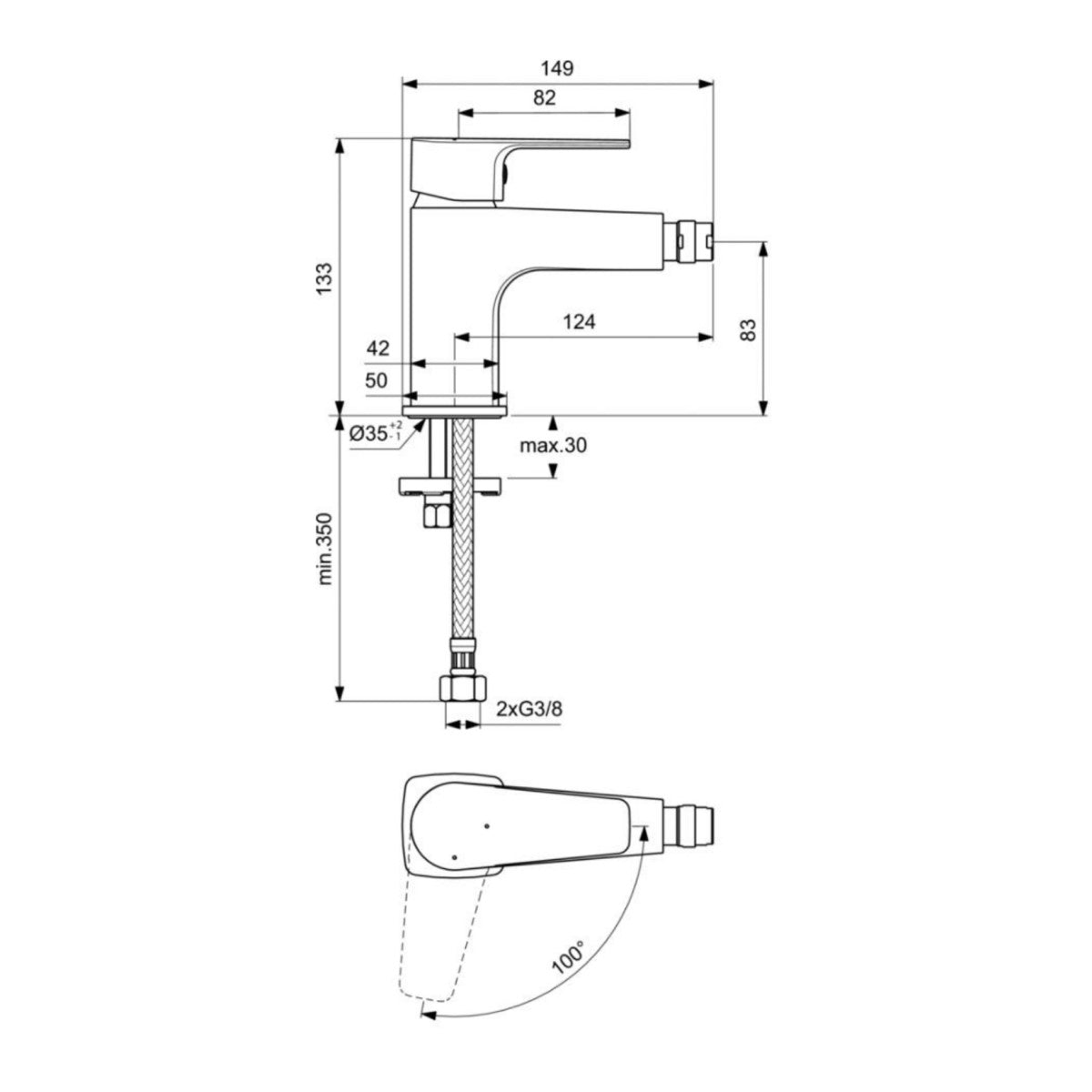 BC227AA Ideal Standard Esla ColdStart armatura za bide