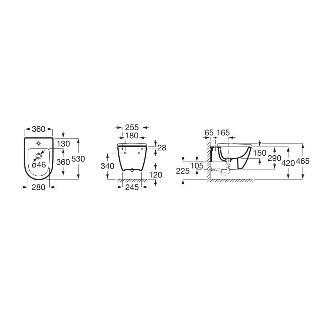 A357685000 Roca ONA viseči bide