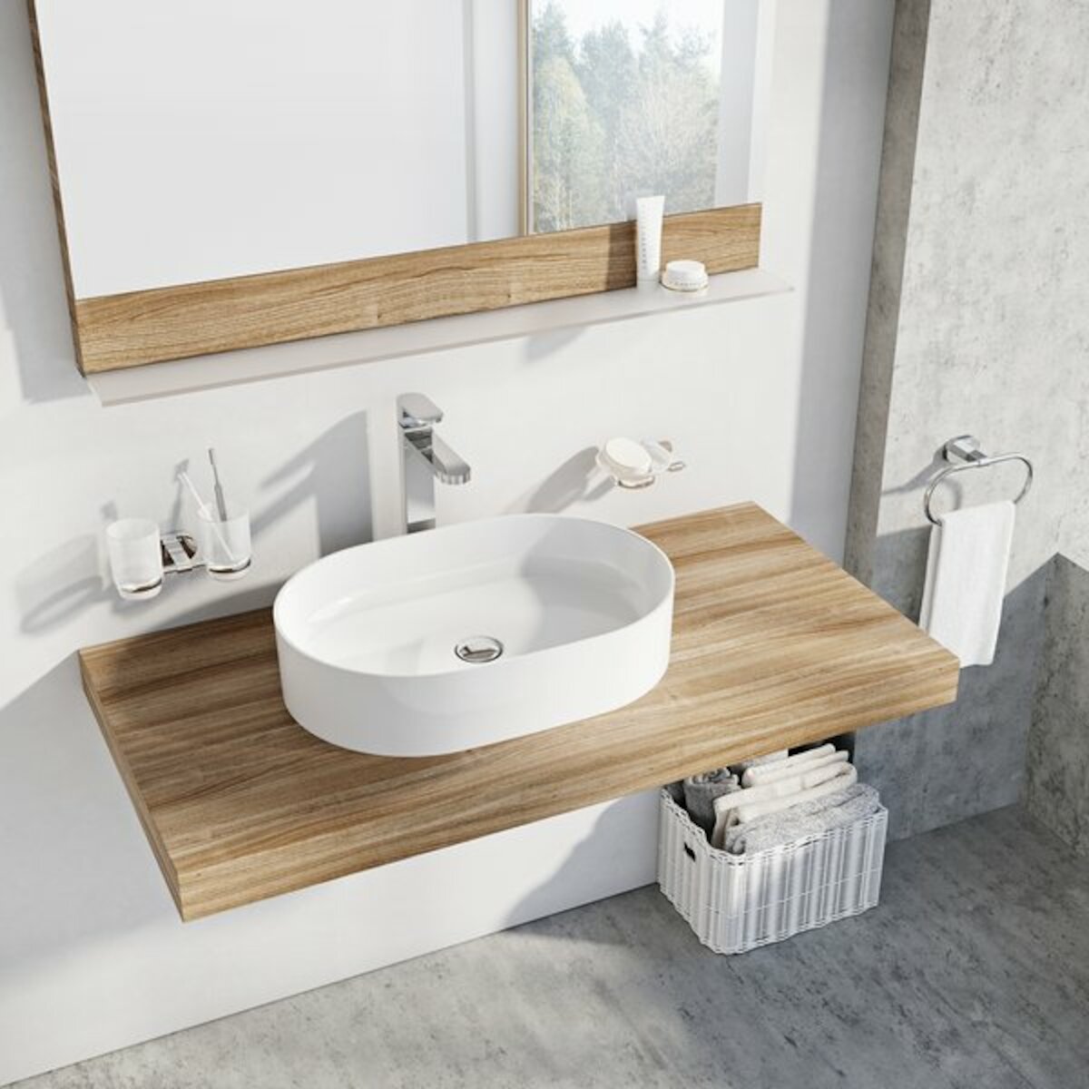 XJX01155001 Ravak Ceramic Slim 55 x 37 cm ovalni nadpultni umivalnik