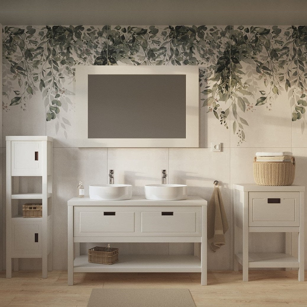 COUNTRY120ZBUMBI Naturel Country 120 x 72,5 x 51 cm masivna omarica za umivalnik retro izgleda