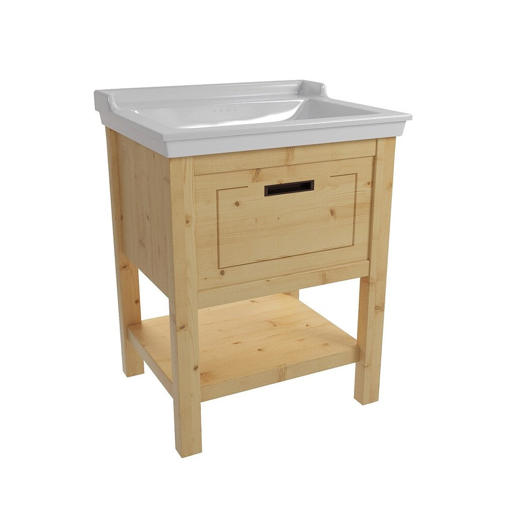 COUNTRY65ZNA Naturel Country 65 x 53 cm umivalnik z masivno omarico retro izgleda